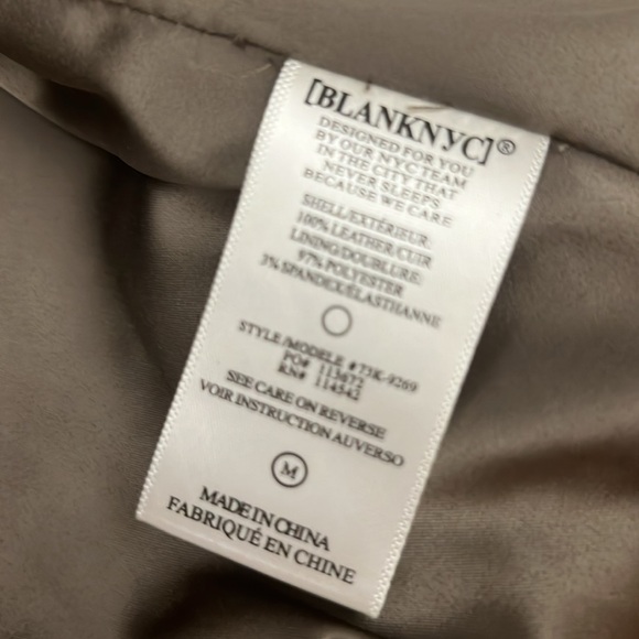 Blank NYC Taupe Suede Moto Jacket - Picture 9 of 10